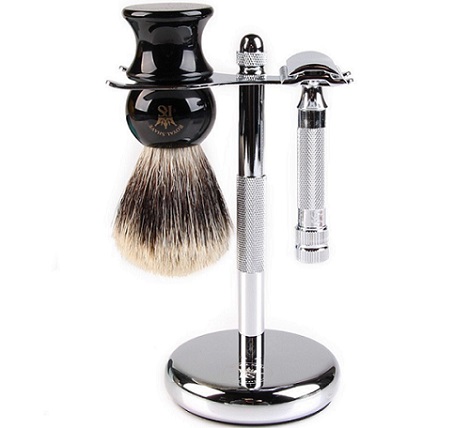 Merkur shaving tools on a white background